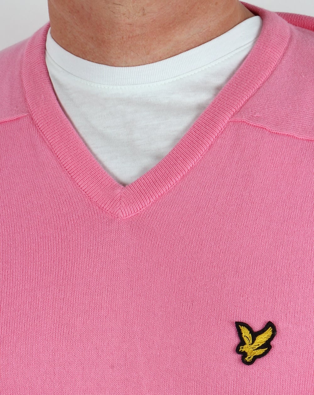 Lyle And Scott V Neck Jumper Pink