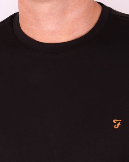 Farah Long Sleeve Denny Logo T-shirt Black