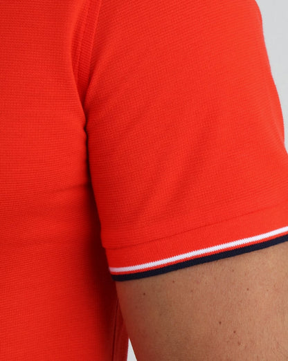 Lacoste Tipped Polo Shirt Etna Red/Navy