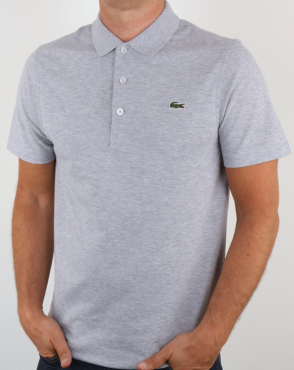 Lacoste Polo Shirt Silver Chine