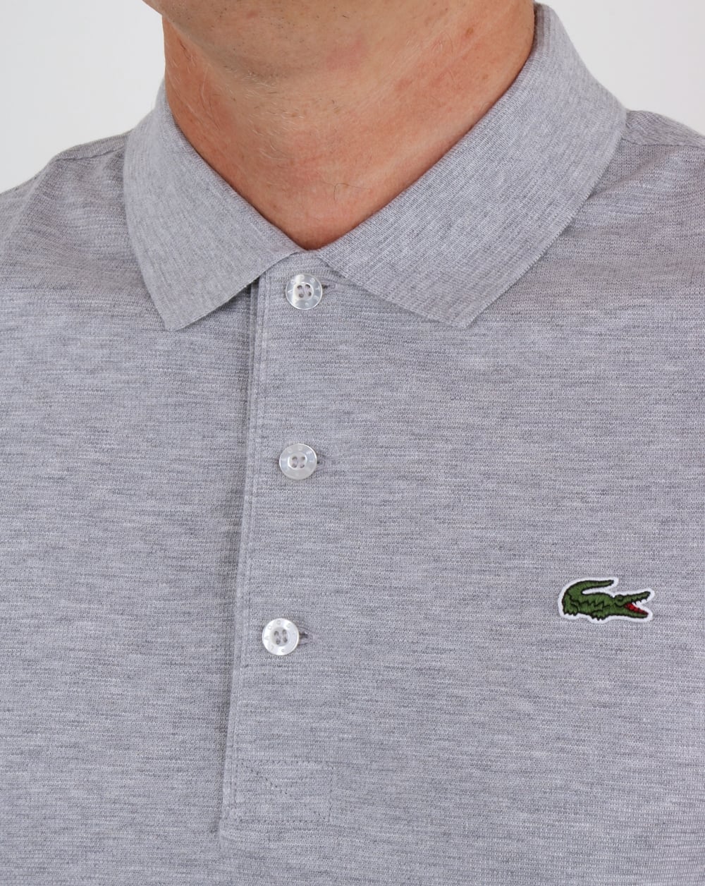 Lacoste Polo Shirt Silver Chine
