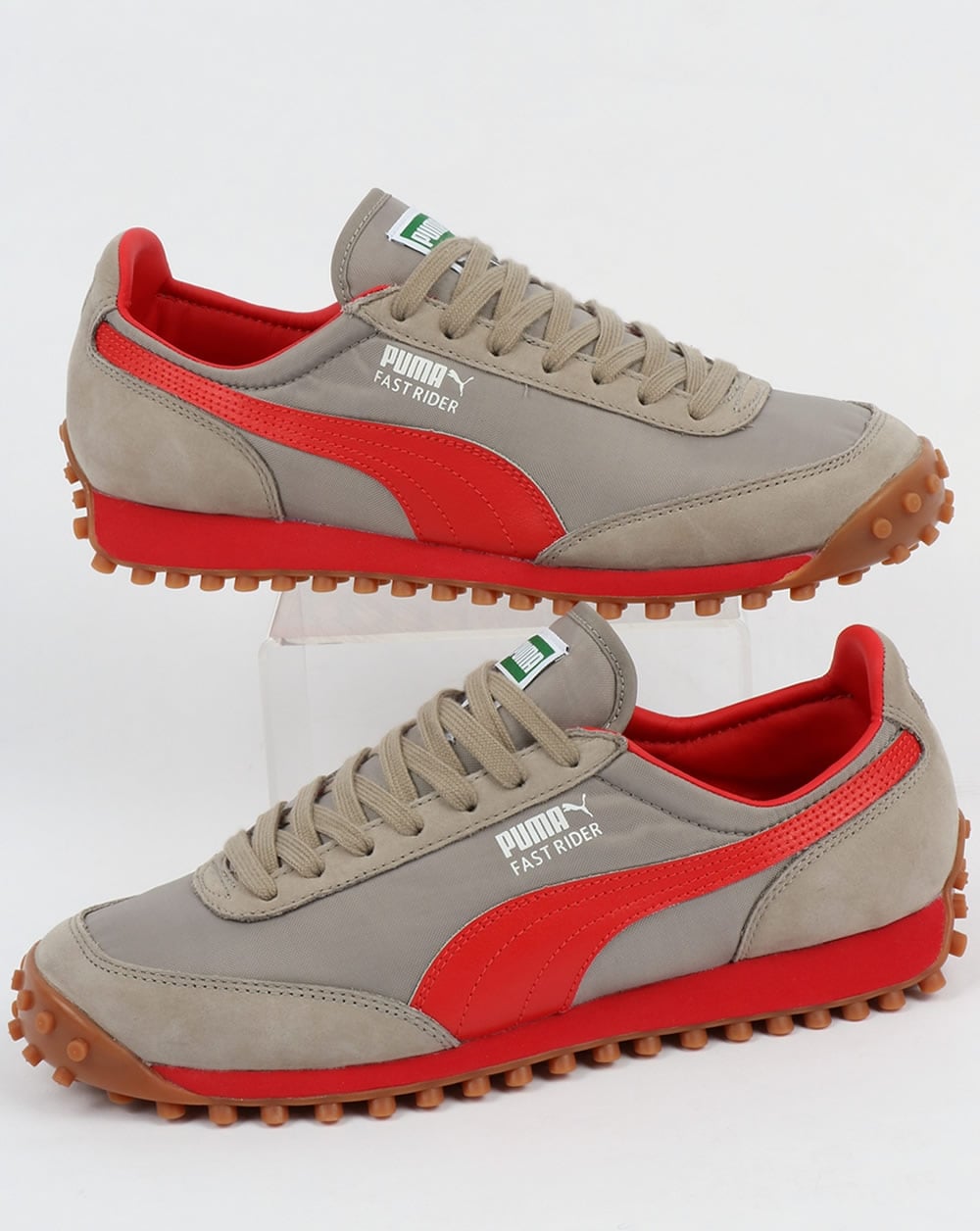 Puma Fast Rider OG Trainers Grey/Cherry Tomato