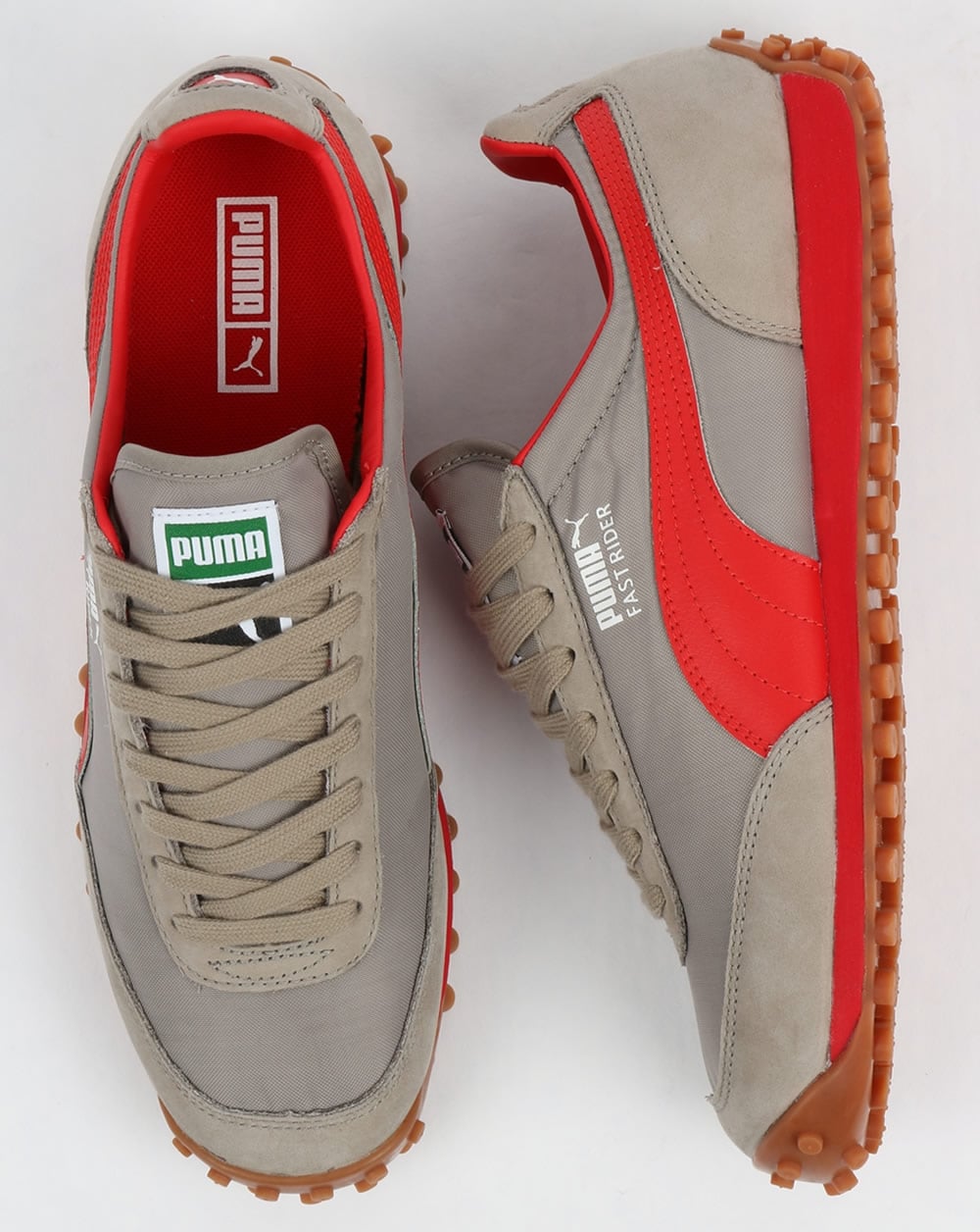 Puma Fast Rider OG Trainers Grey/Cherry Tomato