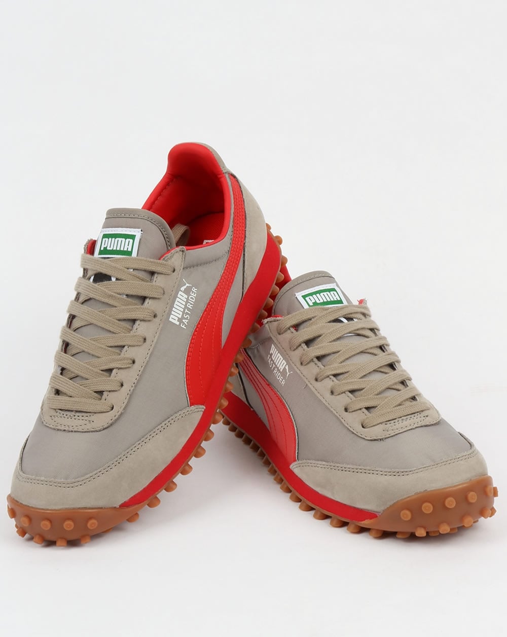 Puma Fast Rider OG Trainers Grey/Cherry Tomato