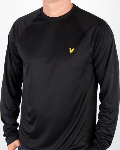 Lyle And Scott Long Sleeve Fitness Tee  Black