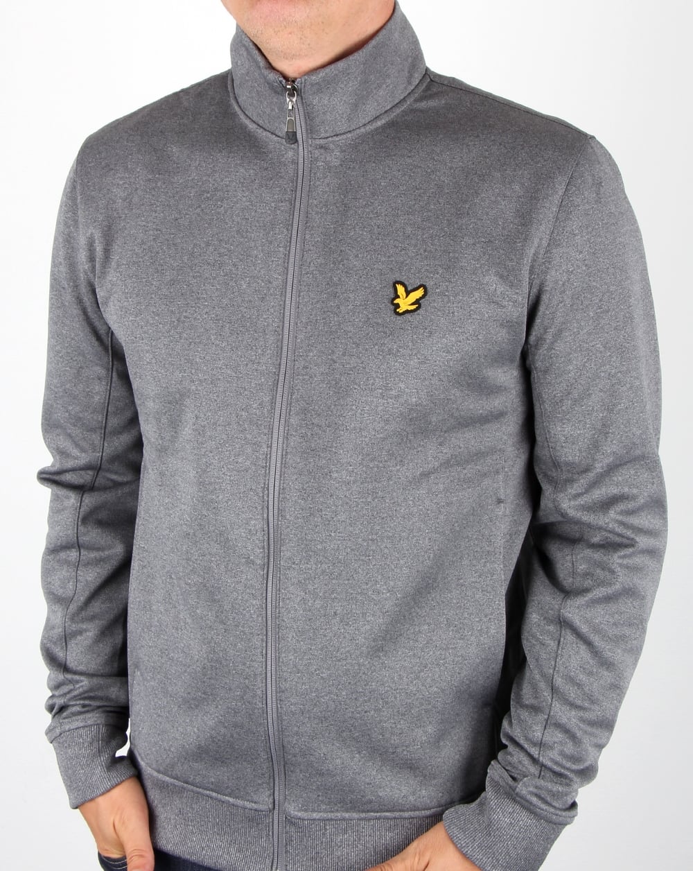 Lyle And Scott Steel Grey Funnel Neck Track Top