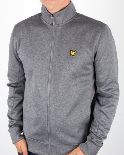 Lyle And Scott Steel Grey Funnel Neck Track Top