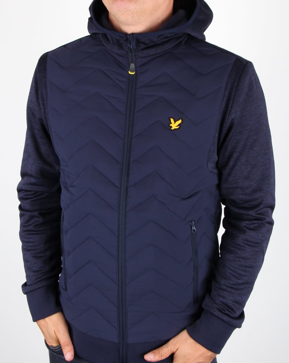 Lyle And Scott Detail Hooded Jacket Navy