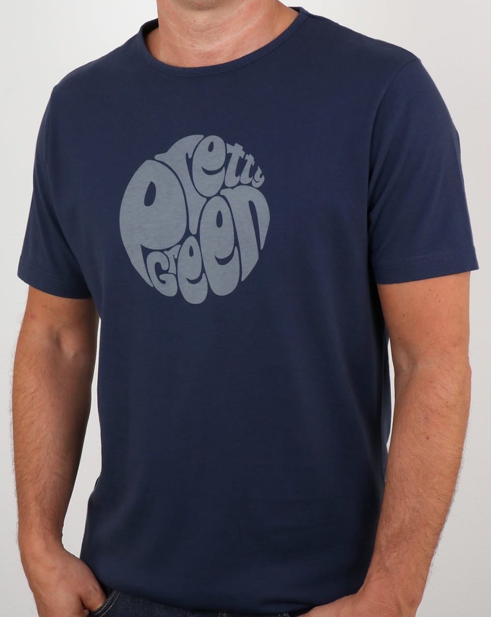 Pretty Green Gillespie Logo T Shirt Navy