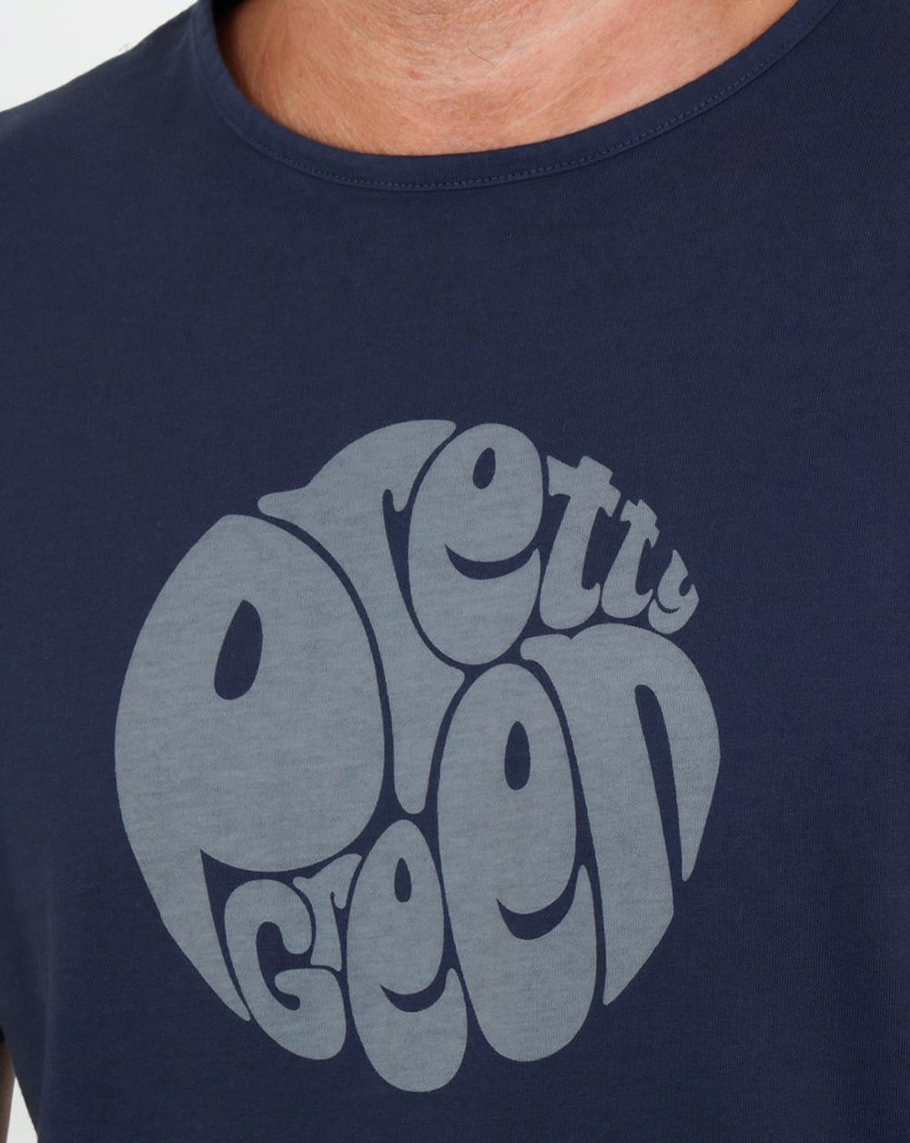 Pretty Green Gillespie Logo T Shirt Navy