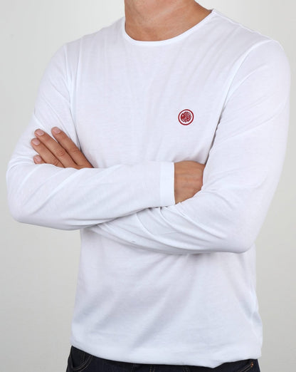 Pretty Green Mitchell Long Sleeve T Shirt White