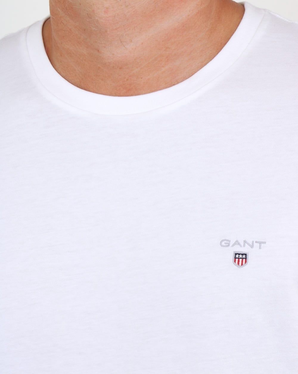 Gant Solid Crew Neck T Shirt White