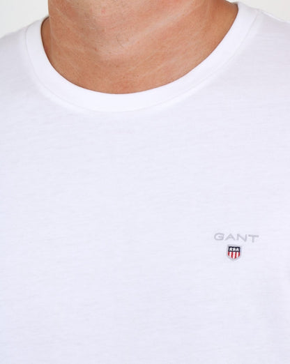 Gant Solid Crew Neck T Shirt White