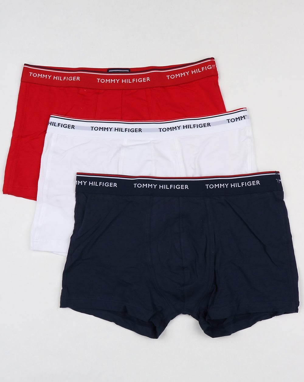 Tommy Hilfiger 3 Pack Boxer Shorts White/Red/Navy