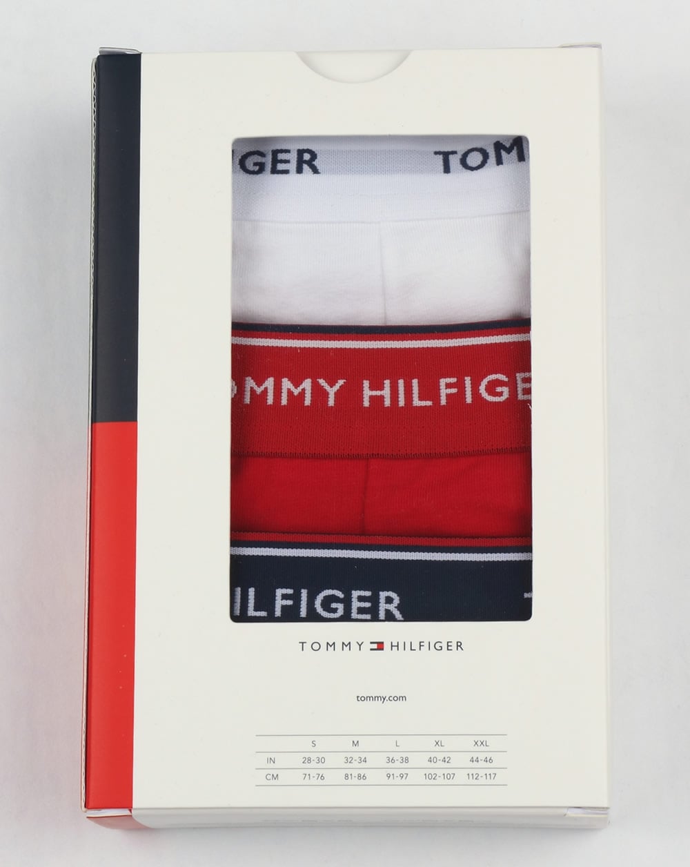Tommy Hilfiger 3 Pack Boxer Shorts White/Red/Navy