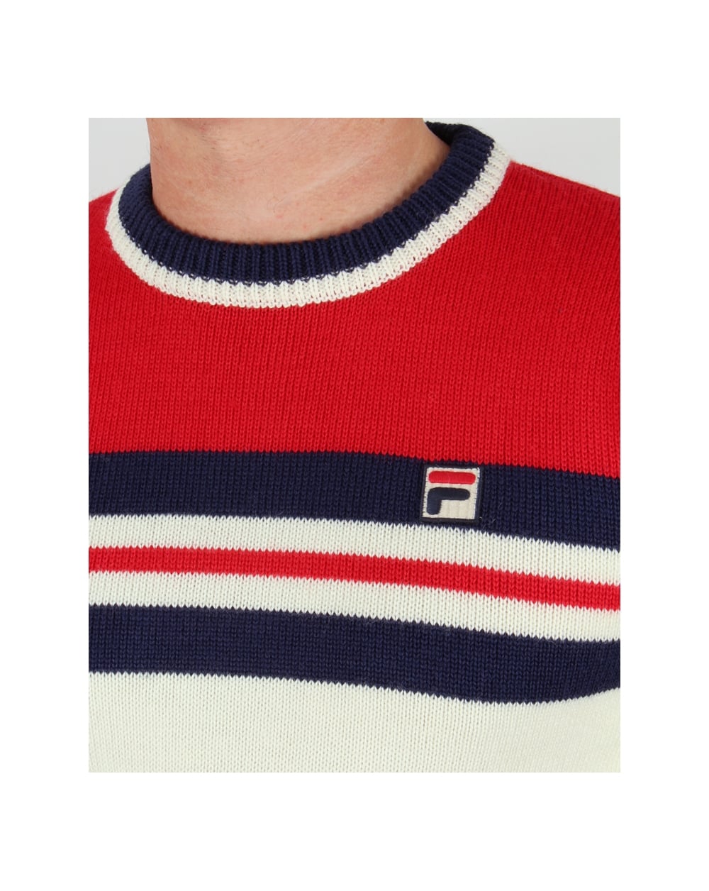 Fila Vintage Martelli Jumper Gardenia/Red/Navy