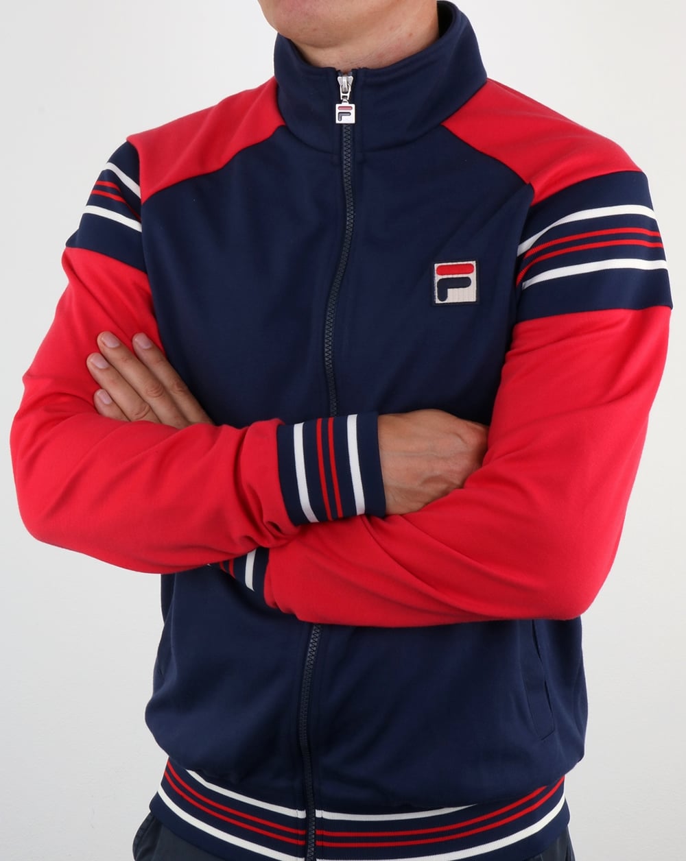 Fila Vintage Advantage Track Top Navy/Pale Lilac/White