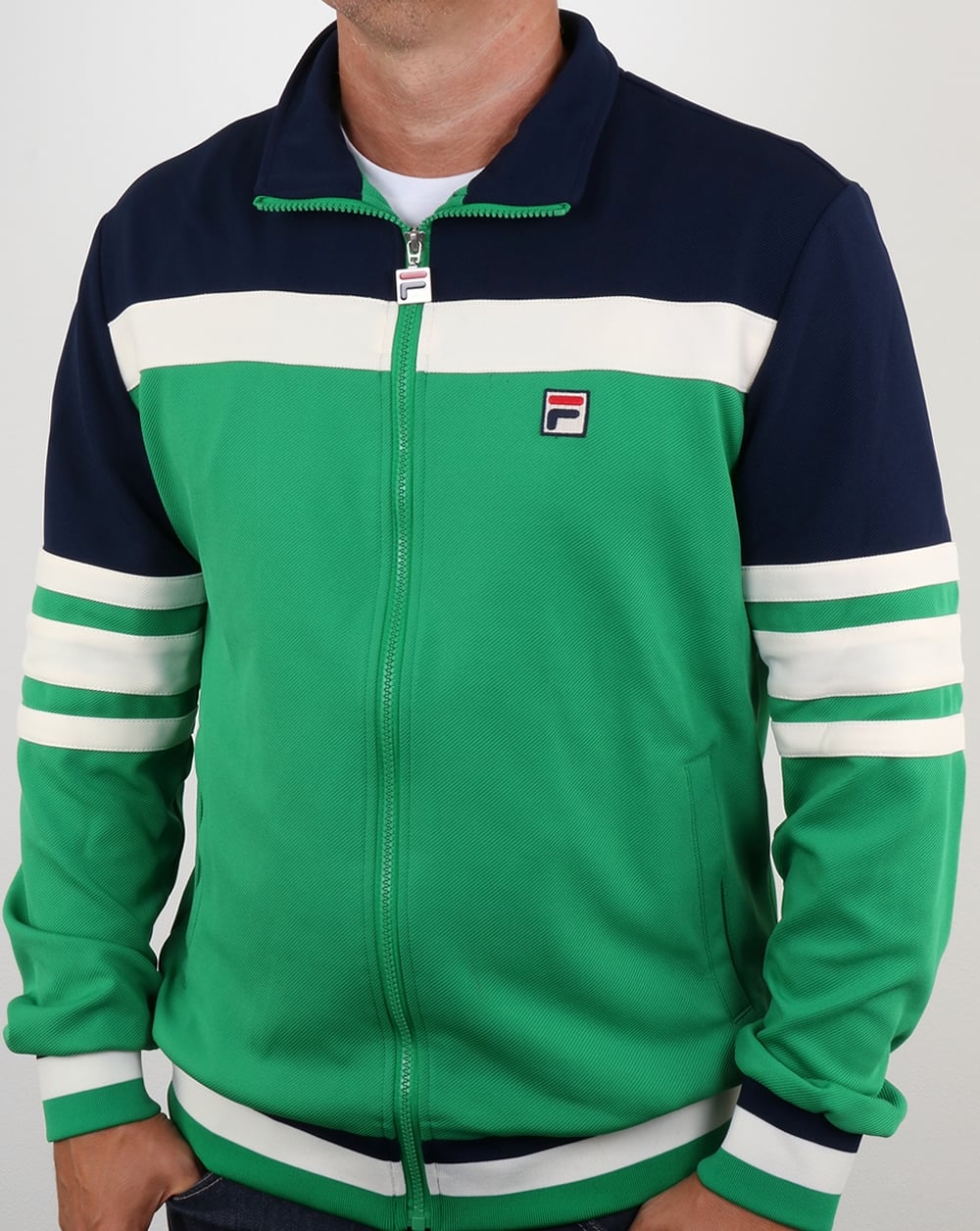 Fila Vintage Vilas Courto Track Top Kelly Green/Navy