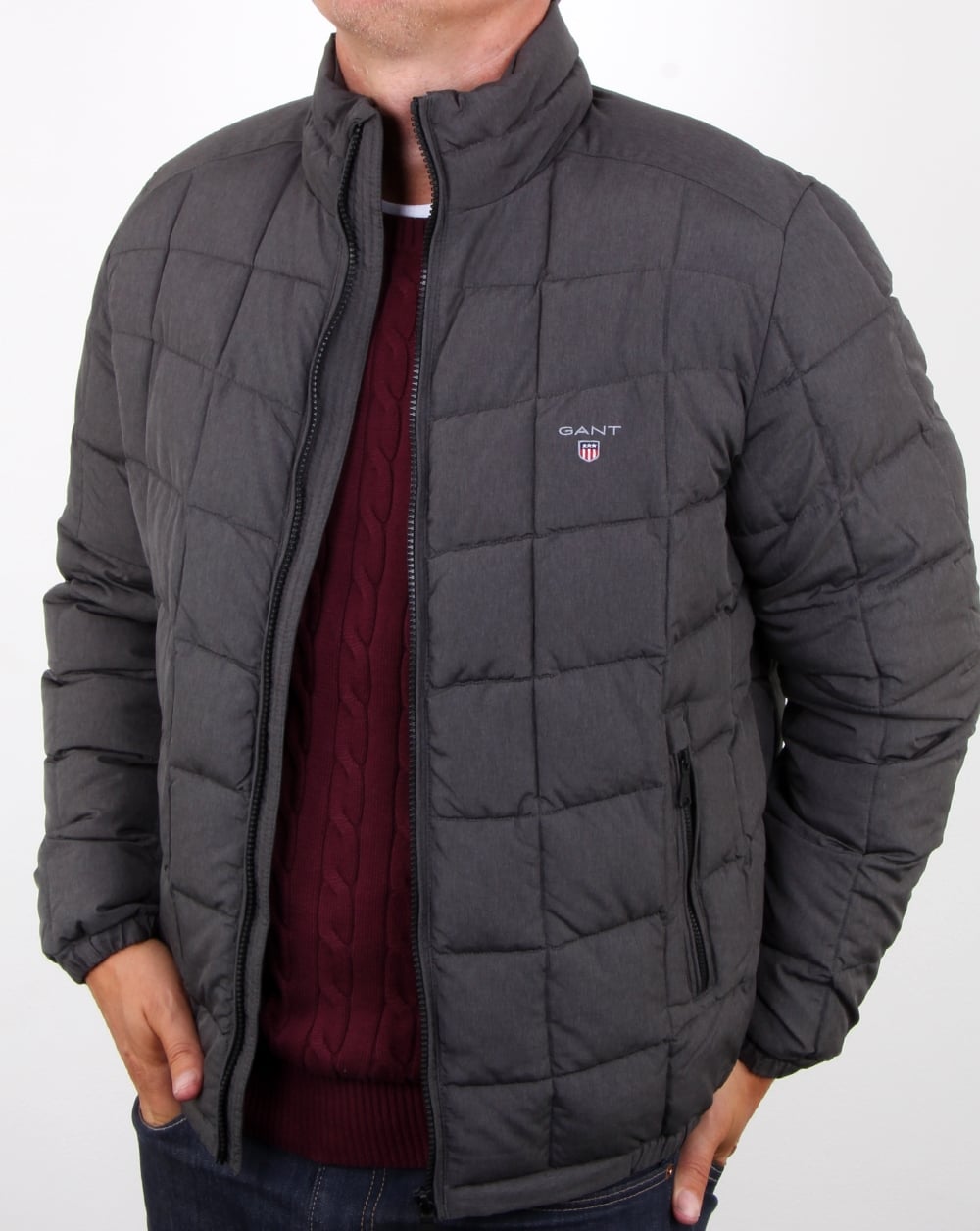 Gant Lw Cloud Jacket Charcoal Melange