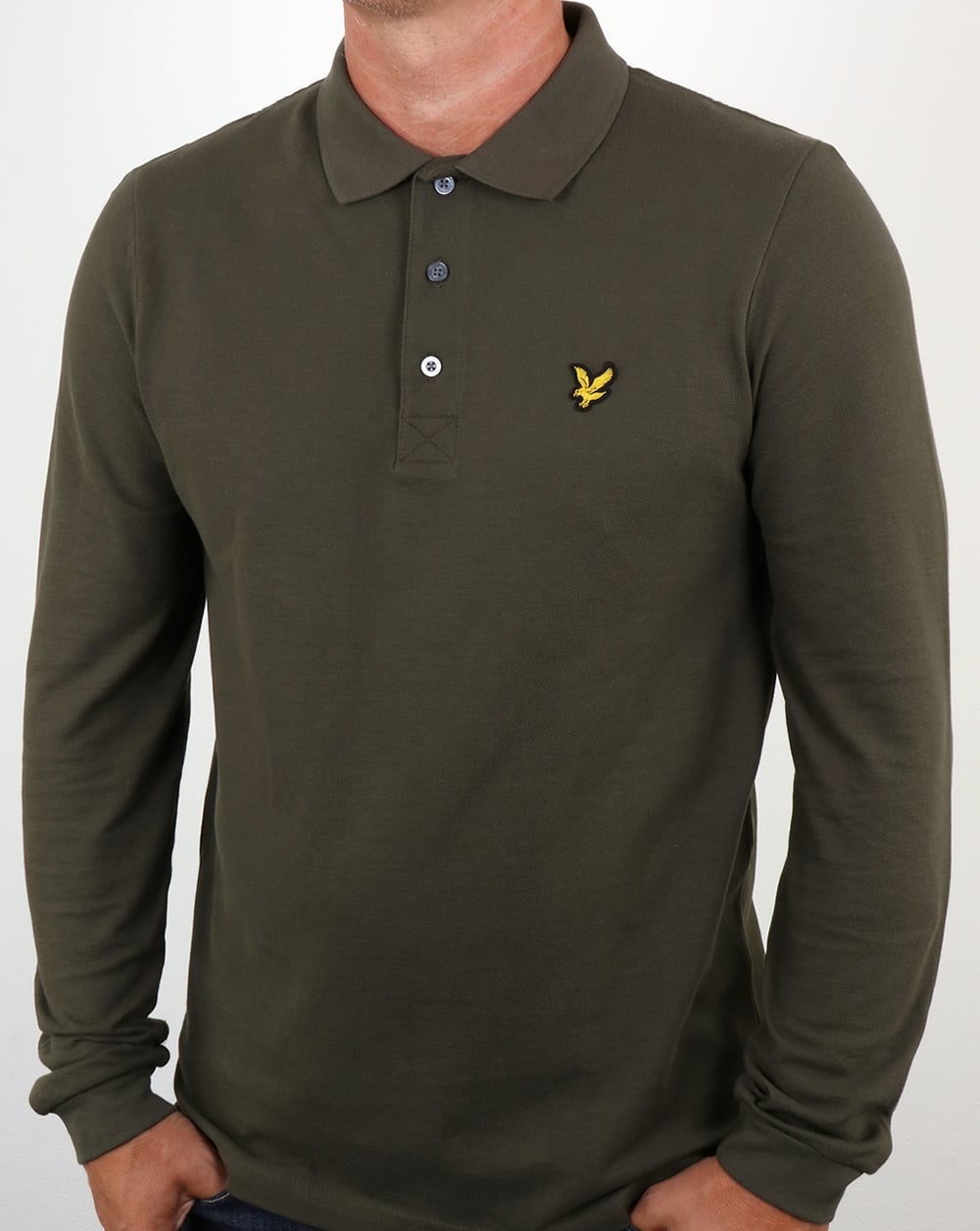 Lyle And Scott Long Sleeve Polo Shirt Olive