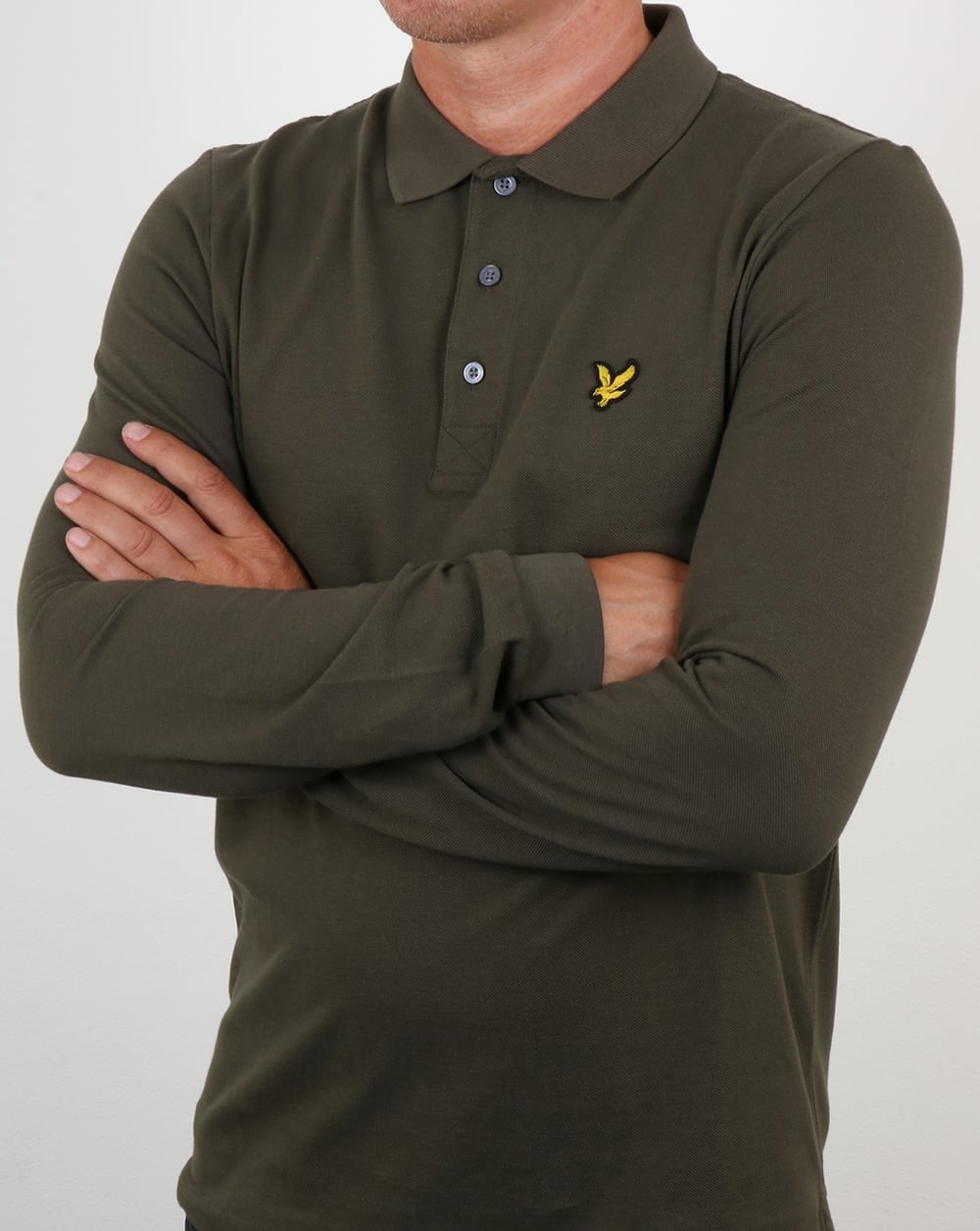 Lyle And Scott Long Sleeve Polo Shirt Olive