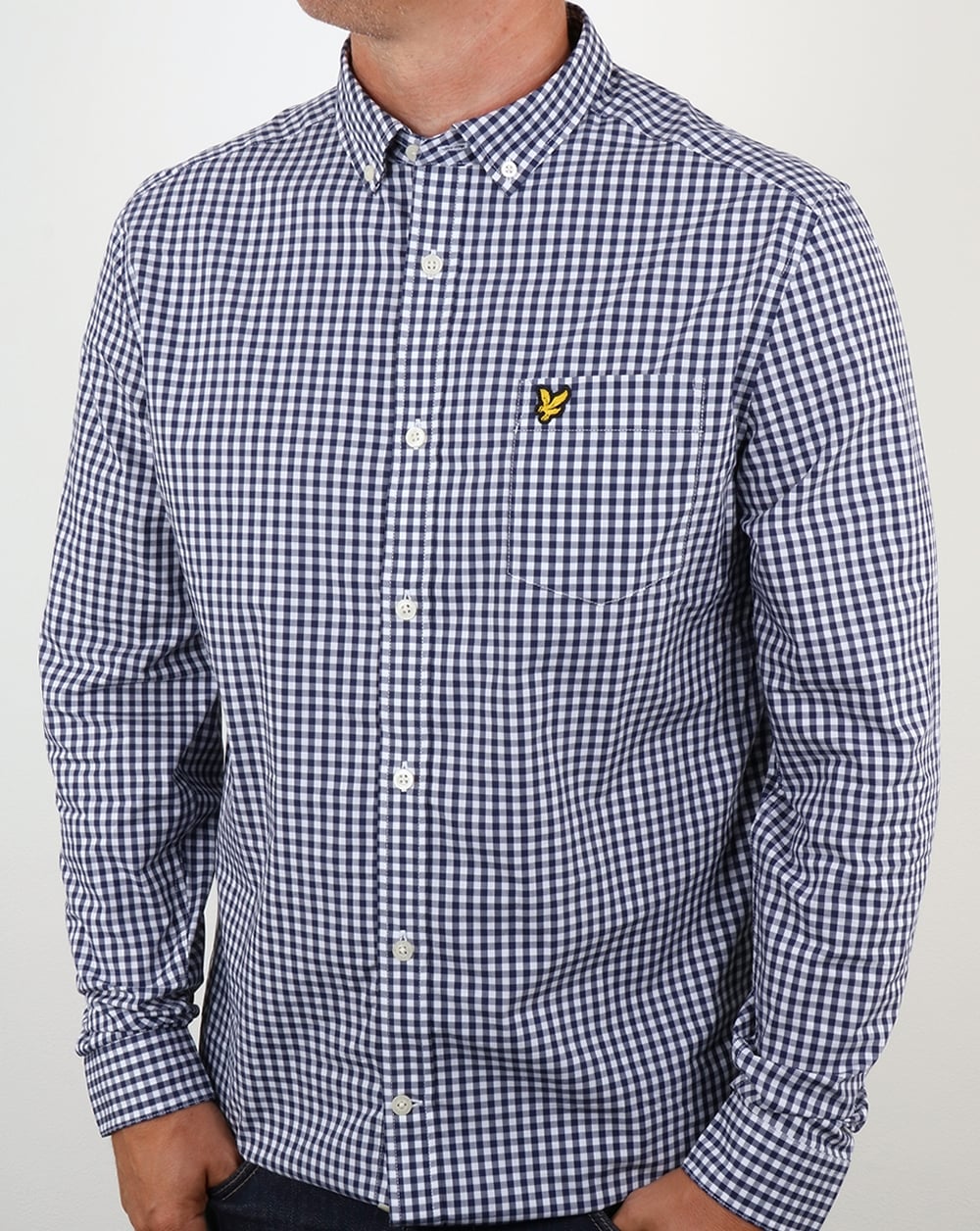 Lyle And Scott Gingham Shirt Navy