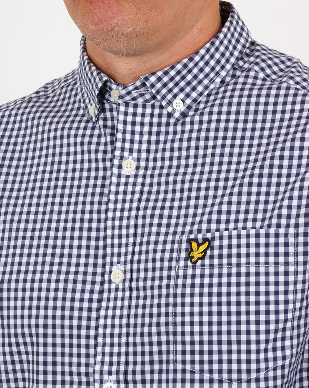 Lyle And Scott Gingham Shirt Navy