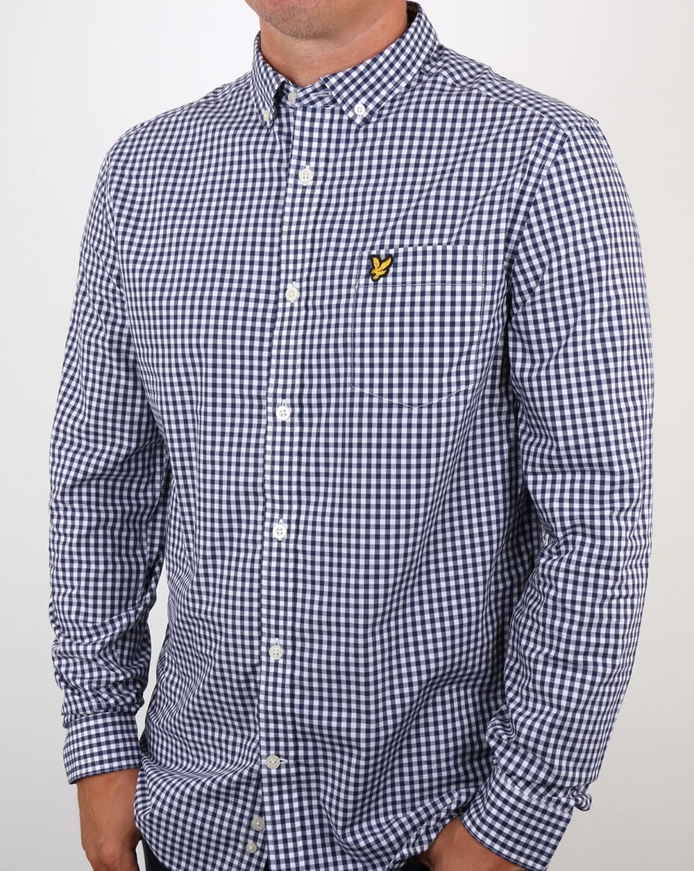 Lyle And Scott Gingham Shirt Navy