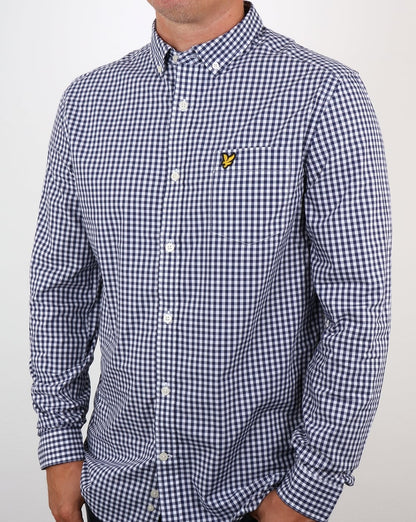 Lyle And Scott Gingham Shirt Navy