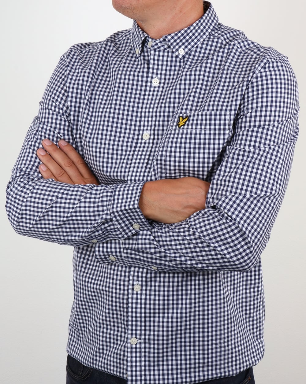 Lyle And Scott Gingham Shirt Navy