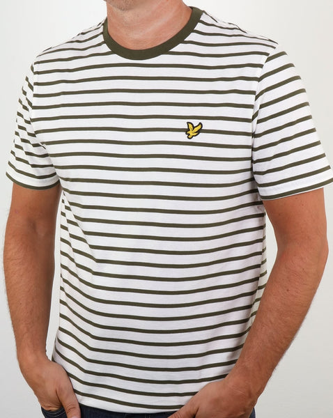 Lyle And Scott Breton Stripe T-shirt Olive