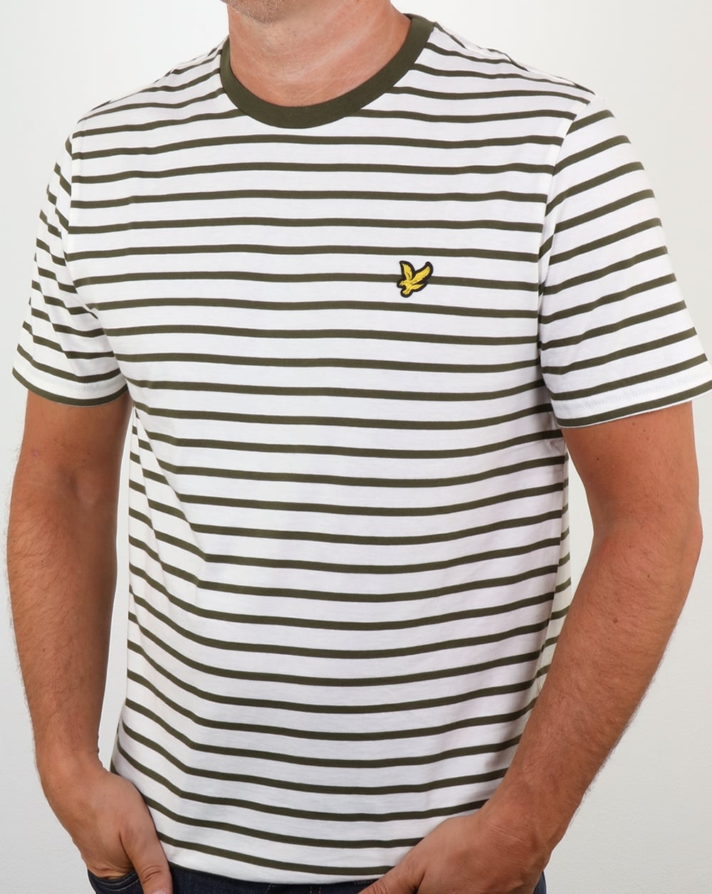 Lyle And Scott Breton Stripe T-shirt Olive