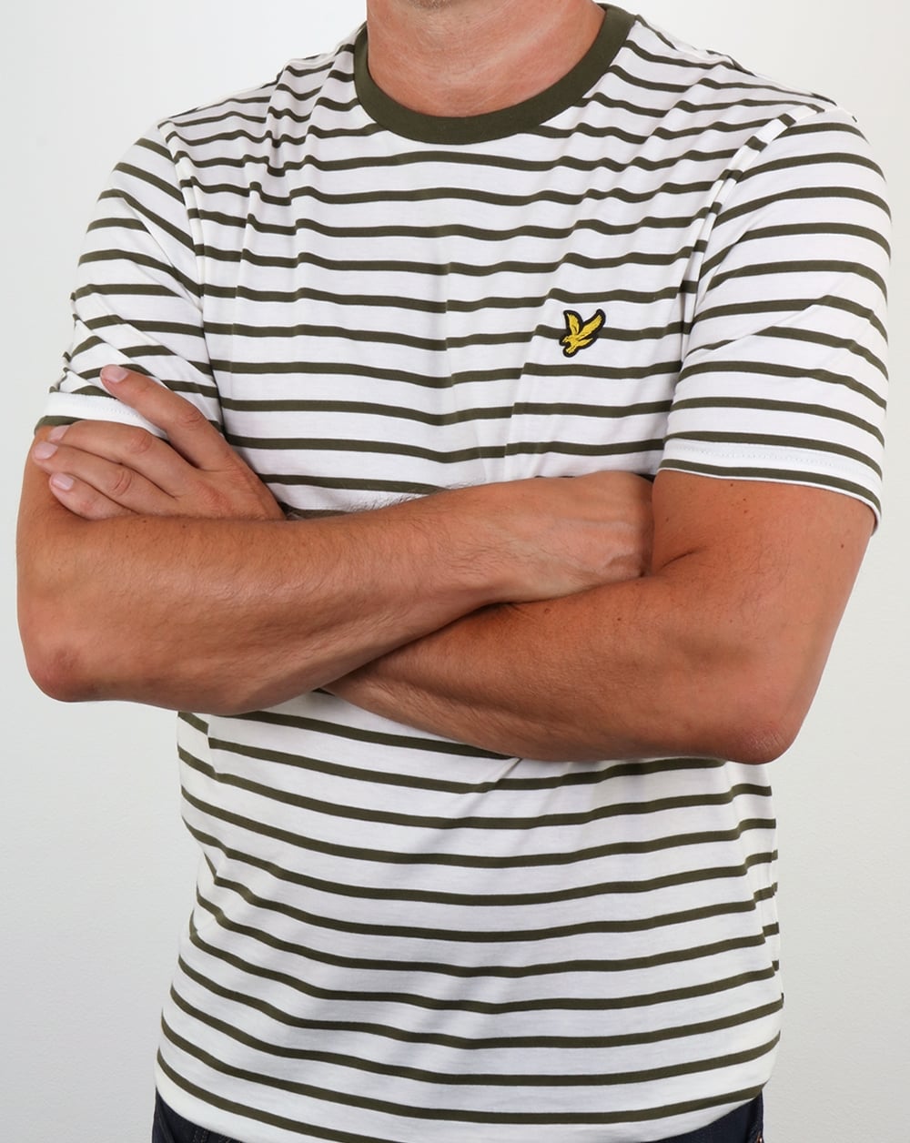 Lyle And Scott Breton Stripe T-shirt Olive
