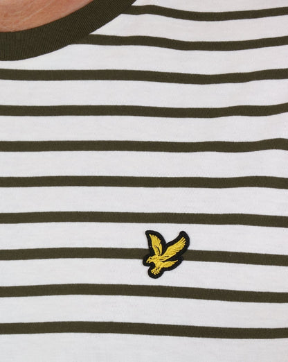 Lyle And Scott Breton Stripe T-shirt Olive
