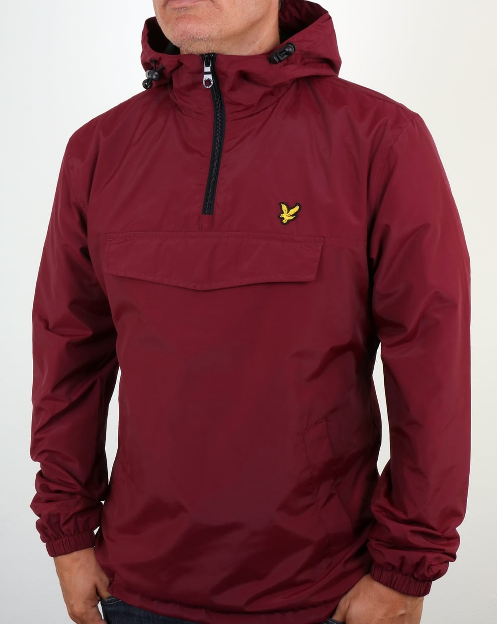 Lyle And Scott Qtr Zip Jacket Claret
