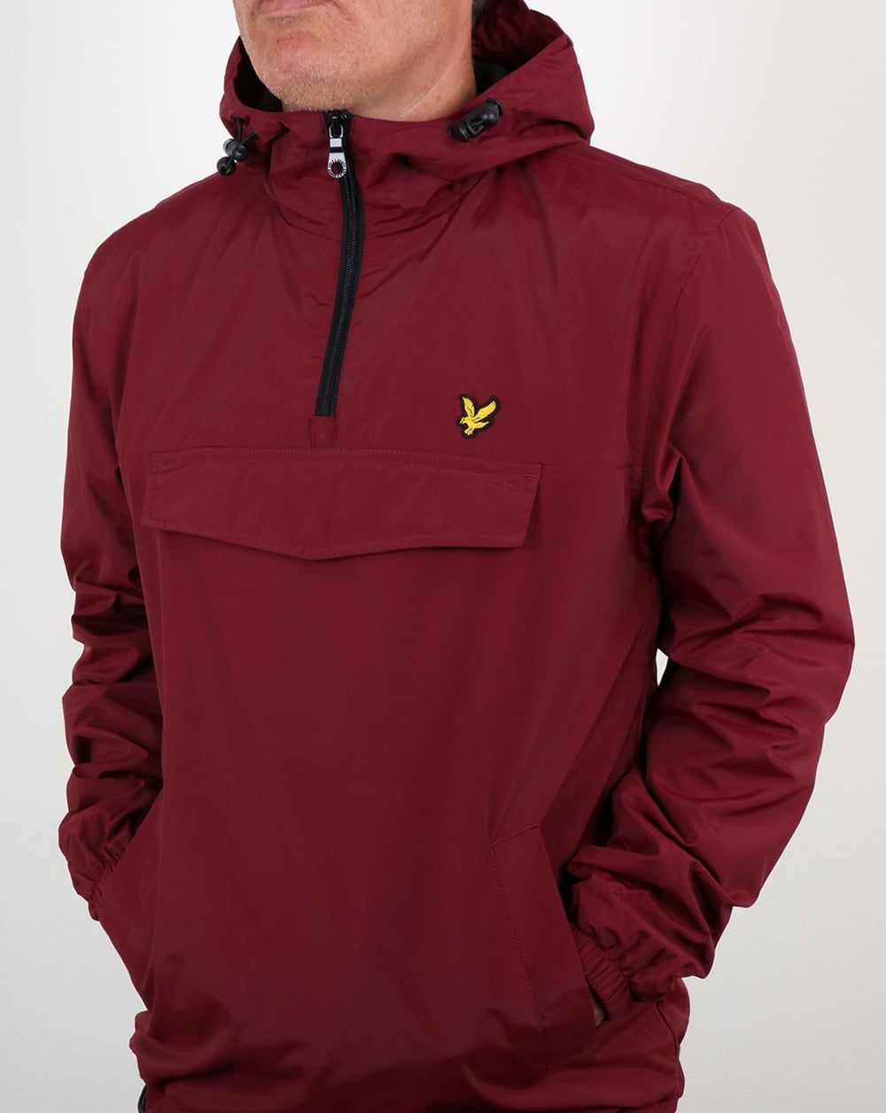 Lyle And Scott Qtr Zip Jacket Claret