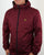 Lyle And Scott Zip Through Hooded Jacket Claret Marl