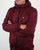 Lyle And Scott Zip Through Hooded Jacket Claret Marl