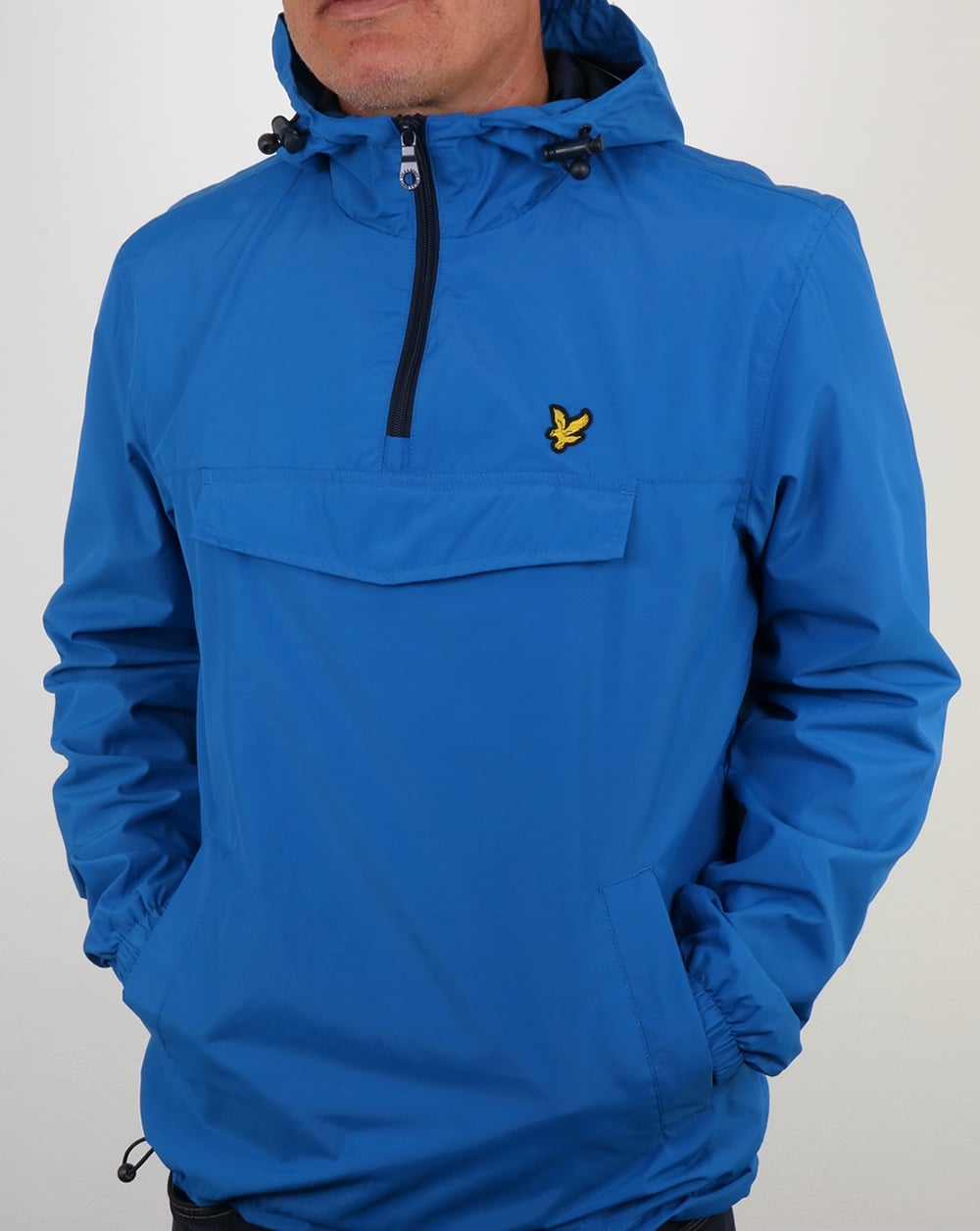Lyle And Scott Qtr Zip Overhead Jacket Blue