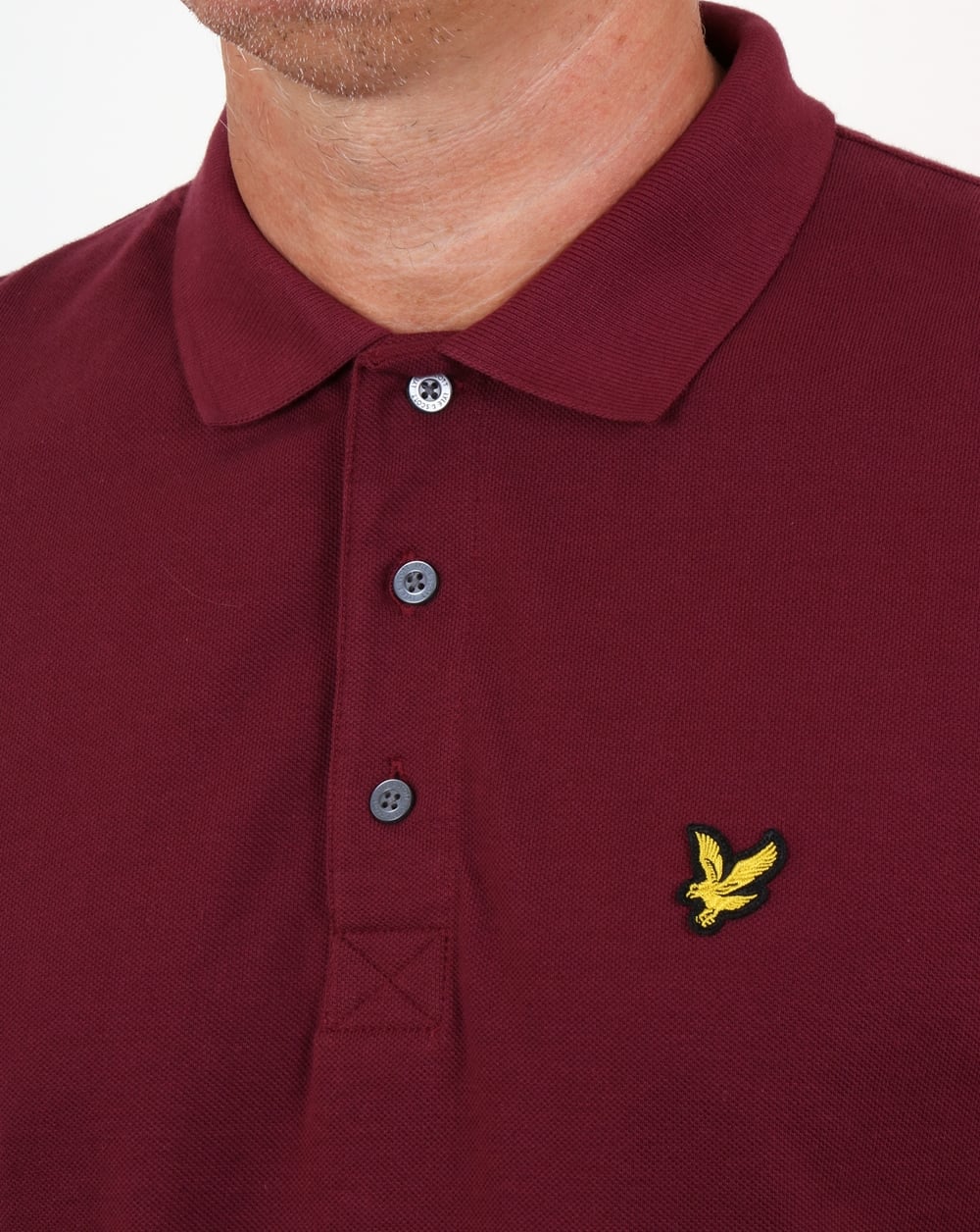 Lyle And Scott Long Sleeve Polo Shirt Claret