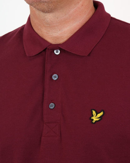 Lyle And Scott Long Sleeve Polo Shirt Claret