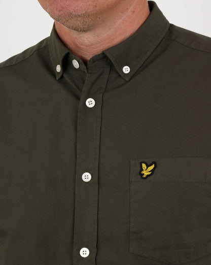 Lyle And Scott Garment Dye Shirt Olive