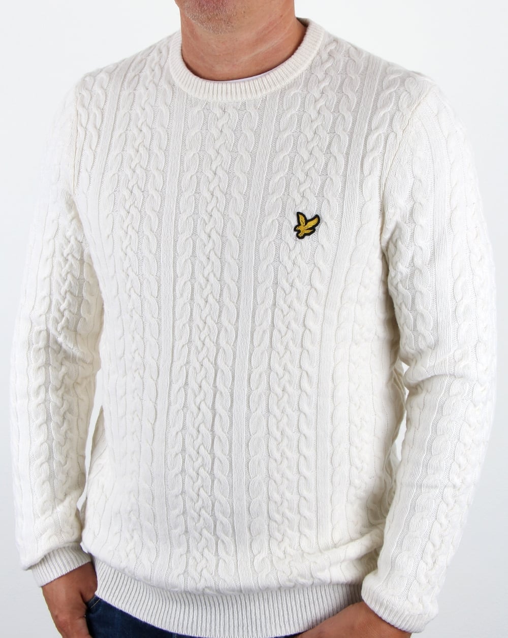 Lyle And Scott Cable Jumper Off White