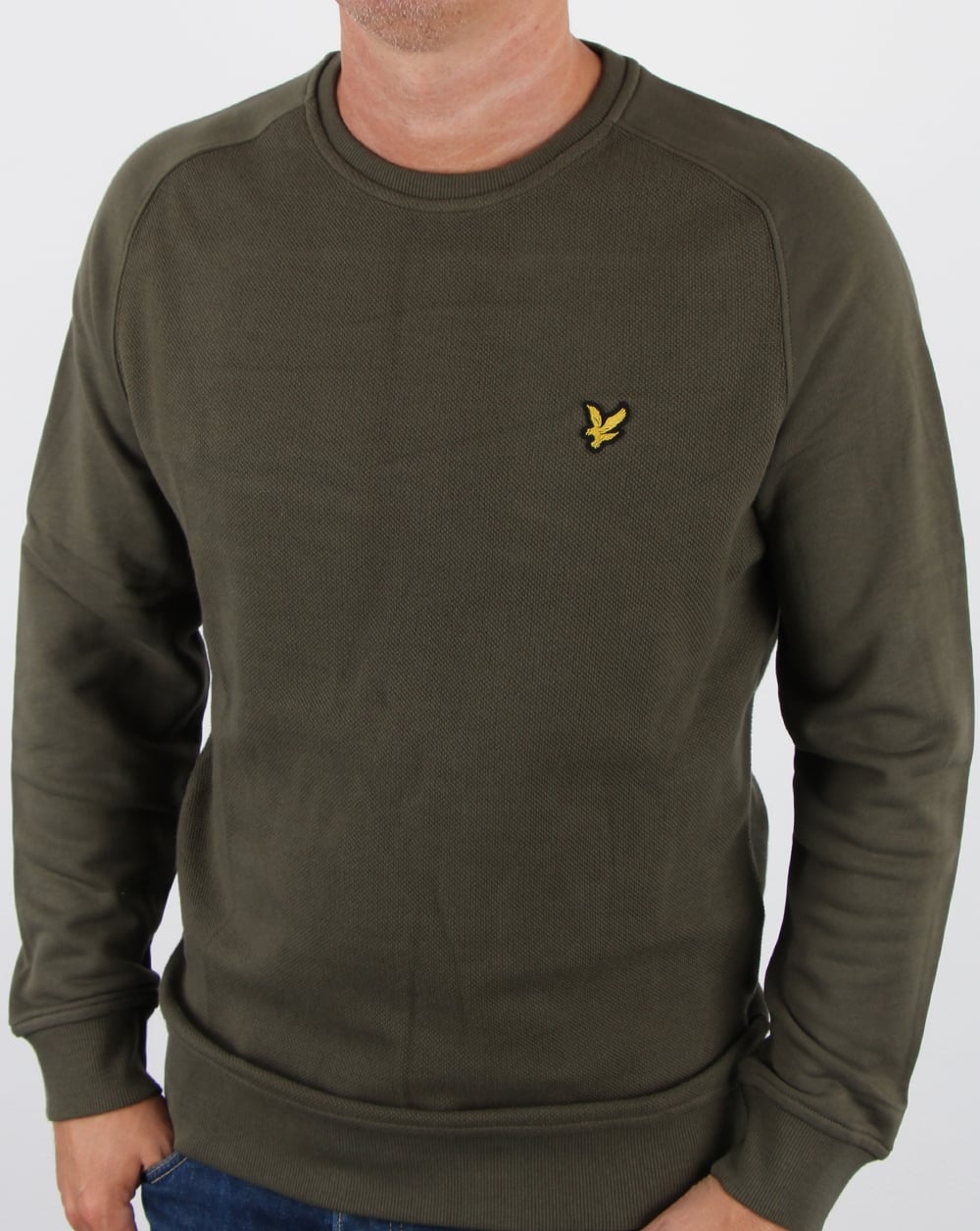 Lyle And Scott Honeycomb Sweatshirt Olive