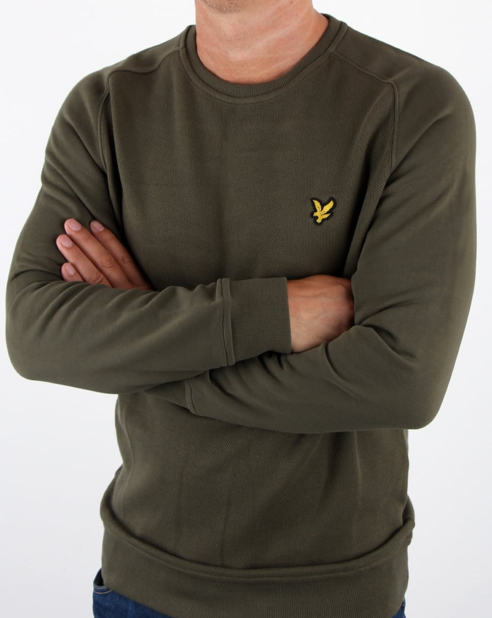 Lyle And Scott Honeycomb Sweatshirt Olive
