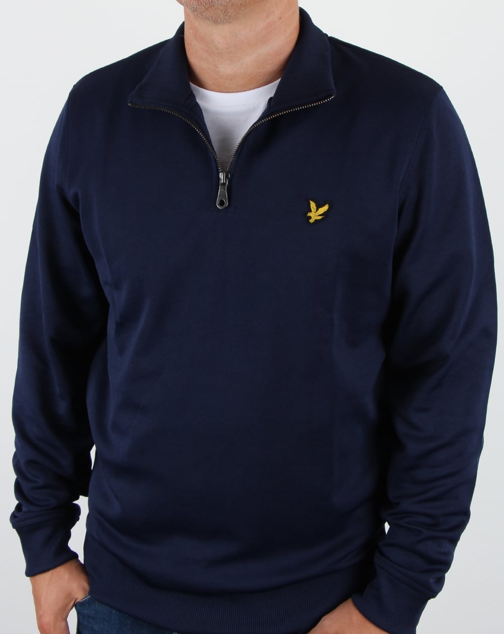 Lyle And Scott Tricot 1/4 Zip Navy