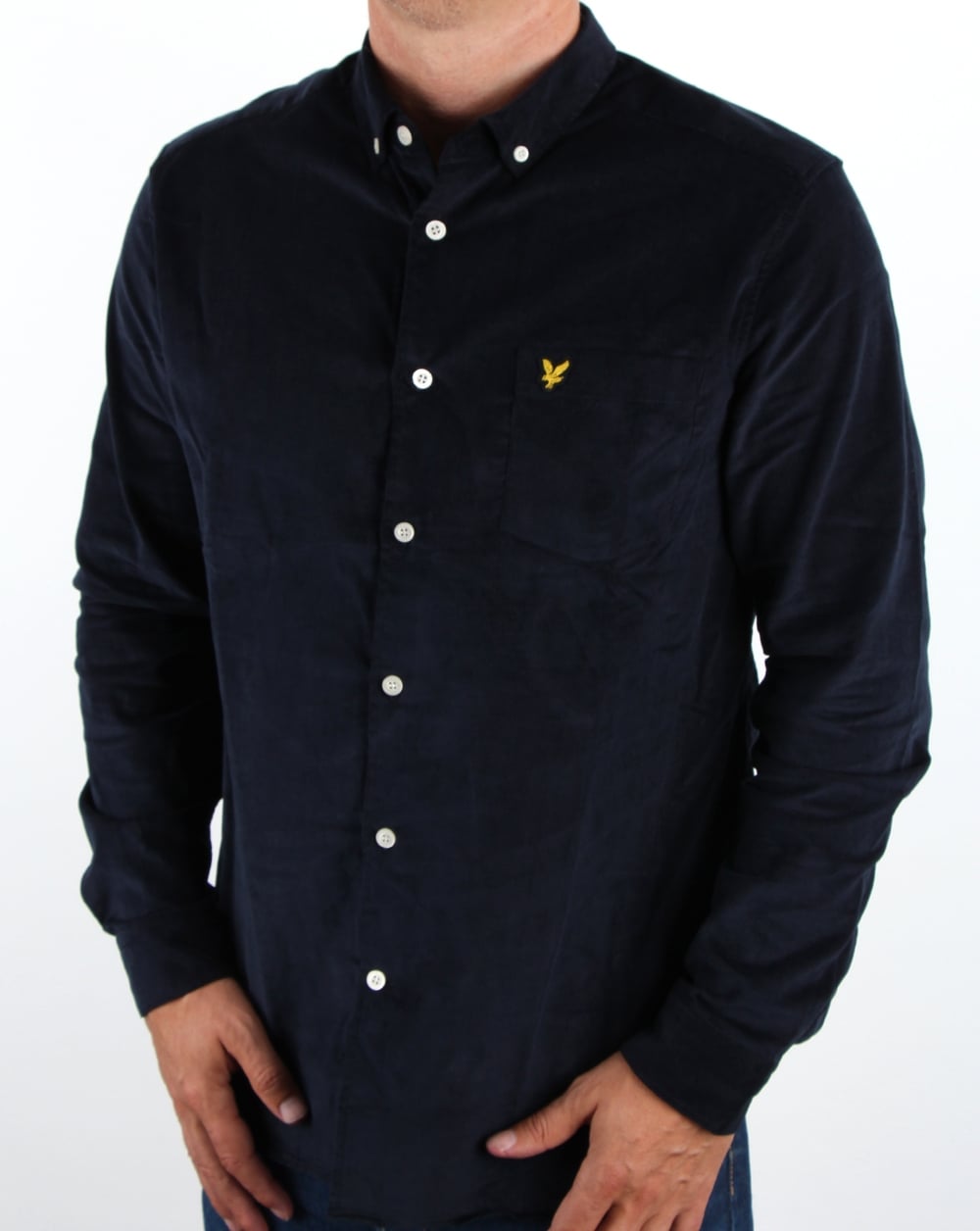 Lyle And Scott Mini Cord Shirt Navy