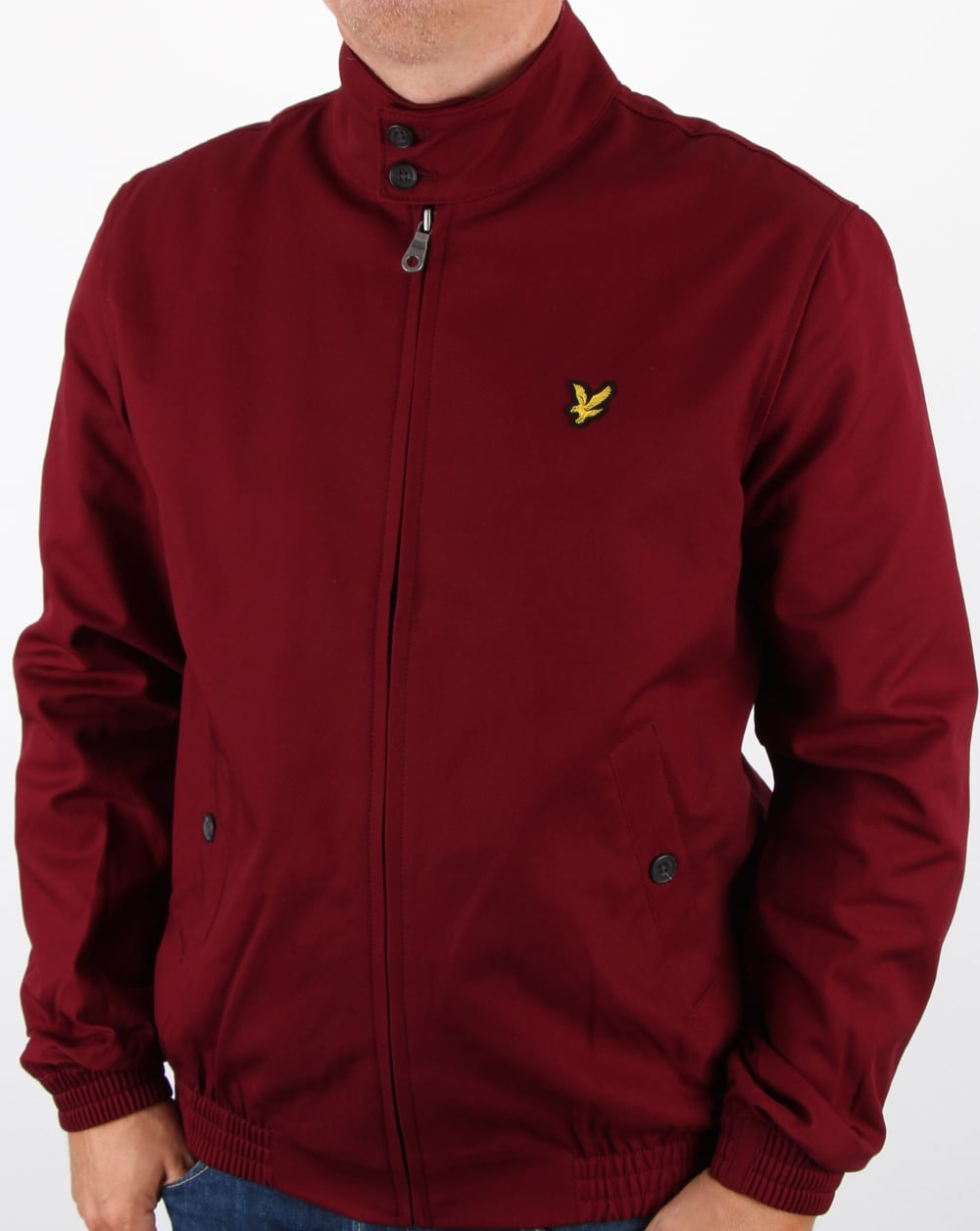 Lyle And Scott Check Lined Harrington Jacket Claret Jug