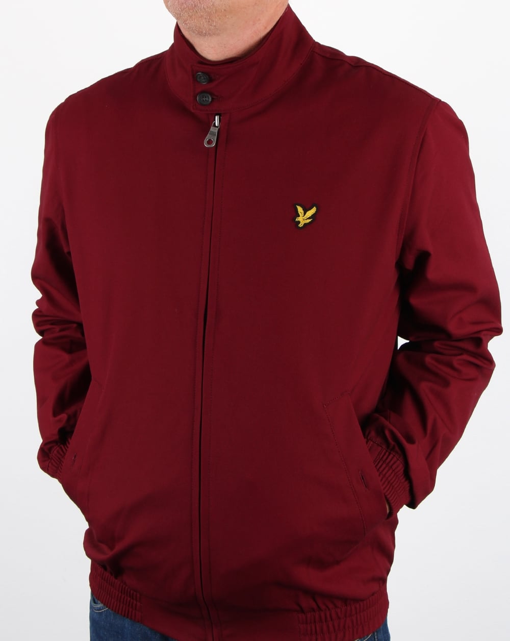Lyle And Scott Check Lined Harrington Jacket Claret Jug