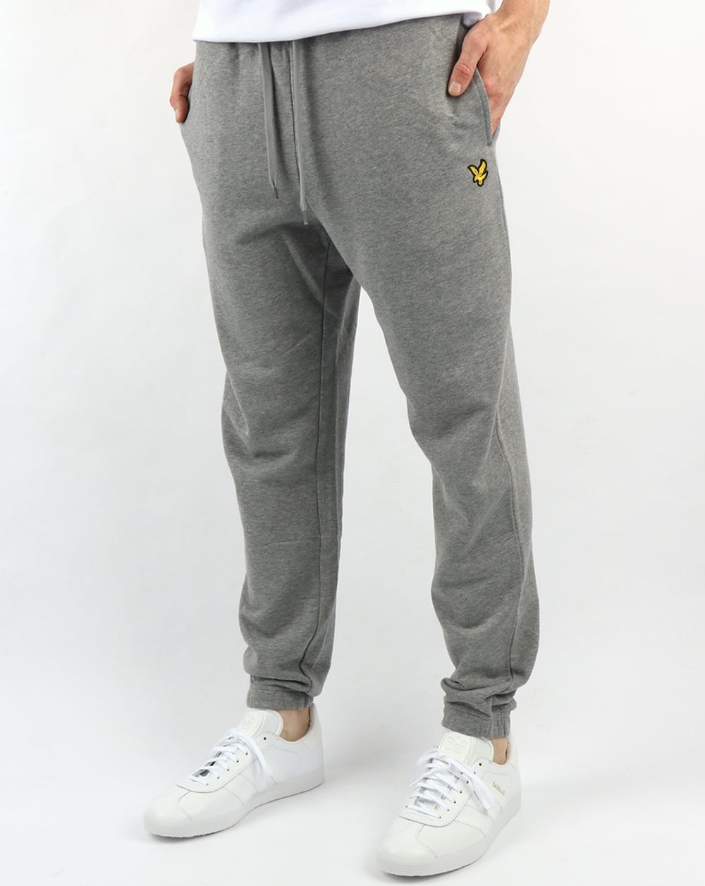 Lyle And Scott Slim Sweatpant Mid Grey Marl